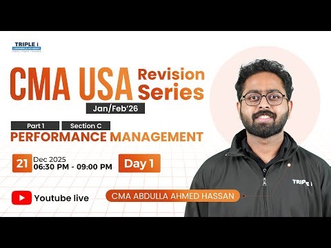 CMA USA | Revision Series -Jan\\Feb'26 | PERFORMANCE MANAGEMENT ( Sec C) | Part 1 | CMA ABDULLAH