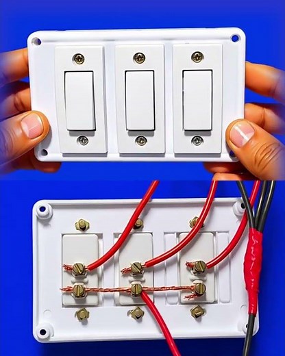 ⚡ 3 Switch Wiring Connection | Easy House Wiring #Shorts