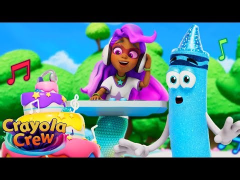 DJ Mermaid's Birthday Party! + MORE | 1 HOUR of Crayola Crew | Fun Imagination Cartoons for Kids
