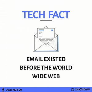 21 reactions | Here we come up with tech fact . This seems to unbelievable Agreed?. #techfact #technology #facts #thursday #factseveryday #factsfun #funfacts #email #gmail #worldwideweb #love #news | 24X7 News | Facebook