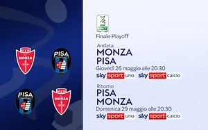 Monza-Pisa in tv e streaming: dove vedere la finale playoff di Serie B