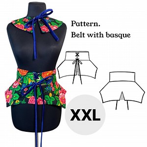 Pattern for a Belt With a Basque in Size XXL - Etsy