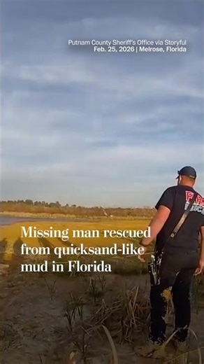 Missing man rescued from quicksand-like mud in Florida
