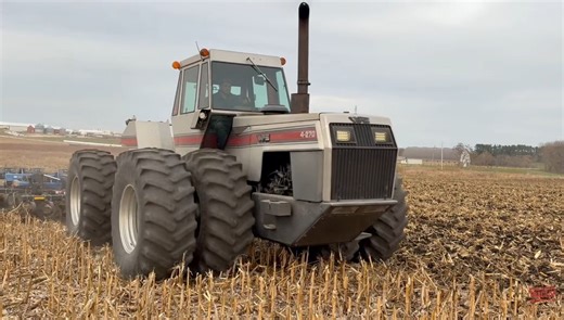 Big Tractor Power is out in the field with a 270 hp WFE 4-270 FIELD BOSS Tractor working on tillage with a DMI Ecolo Tiger 730C Disk Ripper..  bigtractorpower