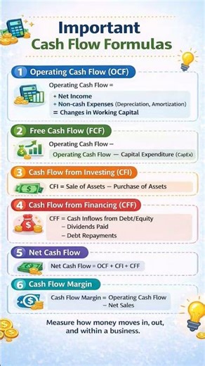 Important Cash Flow Formulas Explained in 30 Seconds | Finance Basics.
