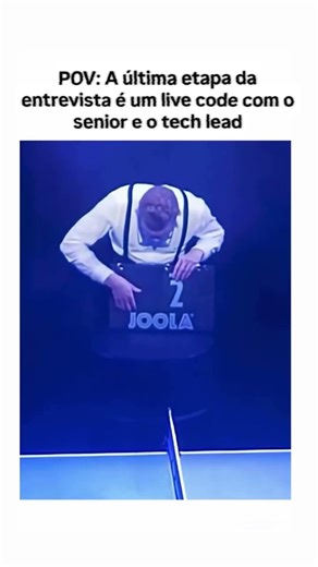 Última etapa da entrevista, live coding com senior e tech lead