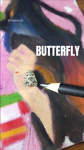 I try to draw Nezuko with butterfly | Adorable Nezuko Kamado Drawing #art #nezuko #animeart #shorts