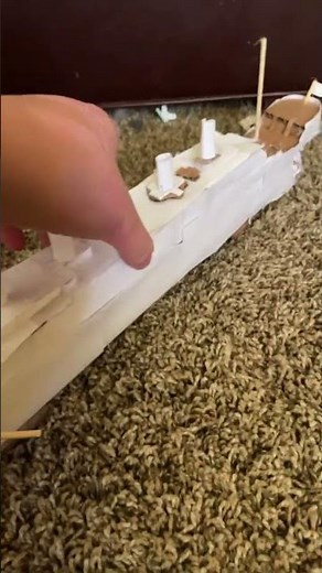 Paper and cardboard titanic I made
