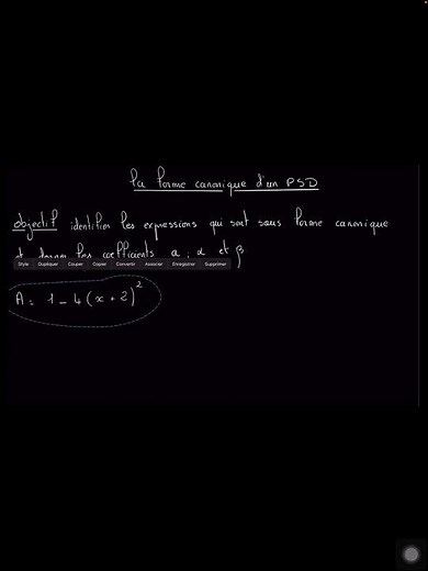Exercice sur la forme canonique exercice second degré première spé maths Superprof de mathématiques