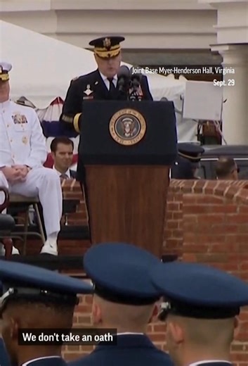 "We don't take an oath to a king or a queen or to a tyrant or a dictator. And we don't take an oath to a wannabe dictator." 🇺🇲 General Mark Milley gave his farewell speech, September 29, 2023. Retiring after more than four decades of military service, marked by multiple combat deployments and an often tumultuous two years as Joint Chiefs chairman under Donald Trump's first term. | Justin Michael