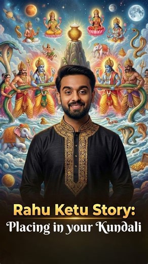 Vedic Astro Shastra on Instagram: "Some forces don’t show up in the sky 🌑 but they quietly shape your entire life. Meet Rahu & Ketu ✨ Not physical planets, but powerful karmic energies. Born from the story of Samudra Manthan 🕉️ Rahu is the head, driven by desire, ambition, hunger for more 🔥 Ketu is the body, guiding detachment, spirituality, inner truth 🌿 Rahu pulls you toward the future 🚀 Ketu reminds you of past-life lessons 🧿 That’s why Rahu brings craving, obsession, sudden rise ⚡ And 