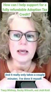 How can I help support a fully refundable Adoption Tax Credit? #adoption #taxplanning #taxsavings