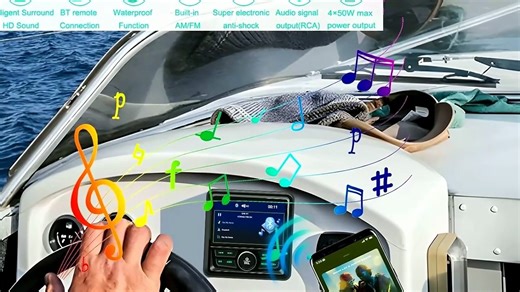 Geloo Boat Radio Review: Waterproof Marine Stereo Receiver with 4.1" LCD