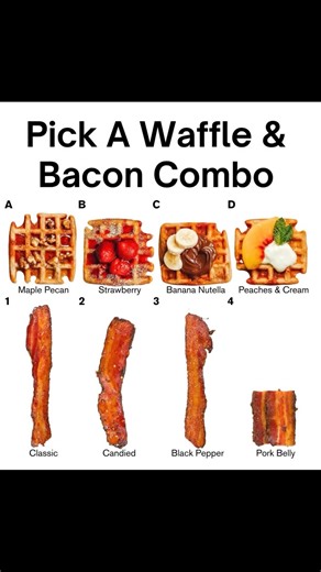 Pick A Waffle & Bacon Combo 😋🔥 #tasty #recipes #fblifestyle | Tasty recipes