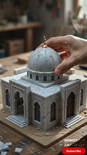Building Miniature Marble Palace 🕌✨Satisfying Architecture #shorts #asmr