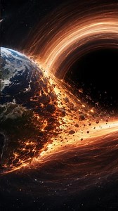 If A Black hole passes by The side of the Earth!!!😨😨😰 #shorts #science #space