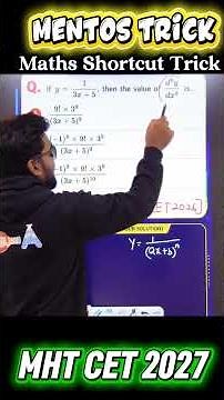 Mentos Trick 🤯|Solve MHT CET 2027 Maths Questions in Seconds ⚡ | Rahul Giri Sir #mhtcet2027 #tricks