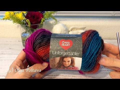 One skien crochet cowl. Red Heart Unforgettable. How to crochet a lacy cowl. Crochet Video Tutorial