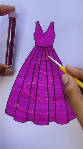 💞Barbie Girl Princess Dress #youtubeshorts #art #ytshorts #kidsart #barbiegirl #dress #shorts