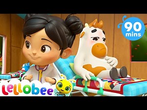Going to the hospital! Boo Boo Song! | 🐝 PRESCHOOL PLAYHOUSE 🐝 | Lellobee Kids Karaoke
