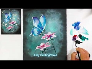 How to paint a Beautiful Spring Painting | Acrylic for beginners | Timelapse