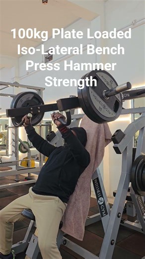 100kg Plate Loaded Iso-Lateral Bench Press Hammer Strength