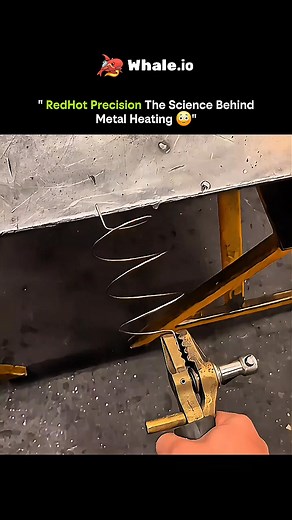 courteous007 on Instagram: "Red-hot metal isn’t just glowing — it’s revealing the physics hidden inside. 🔥⚙️ This video explores the science behind metal heating, where temperature changes directly affect structure, strength, and color. As metal heats up, its atoms vibrate faster, causing the material to glow from dull red to bright orange depending on the temperature. Precision heating allows engineers to control hardness, flexibility, and durability during forging and manufacturing. From blac