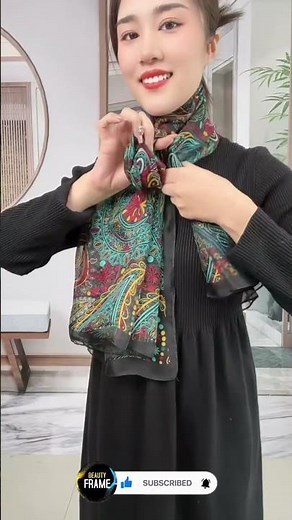 Simple & Easy Scarf Styles to Elevate Your Looks Using Chiffon Scarf #shorts #beautyframe #scarf