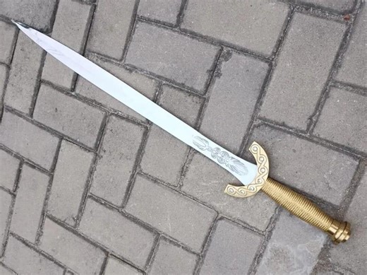 Handcrafted Titan of Clash Perseus Sword Replica - Greek Hero Replica With Leather Scabbard - Medieval Perseus Sword - Fantasy Gift for Him - Etsy