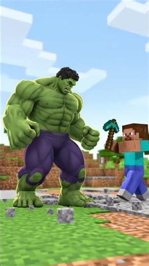 HULK VS MINECRAF CHARACTER #viralshort #youtubeshorts #shorts