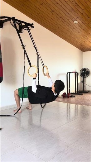 Inverted Ring Row to Supine with Bent Knee