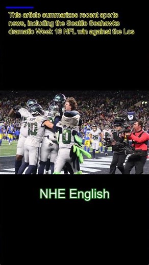 Seahawks deliver wild win to open NFL Week 16; College Football Playoff begins with Alabama vs. Okla