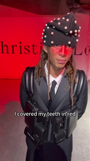 Jaden Smith Embraces Bold Red Teeth Look