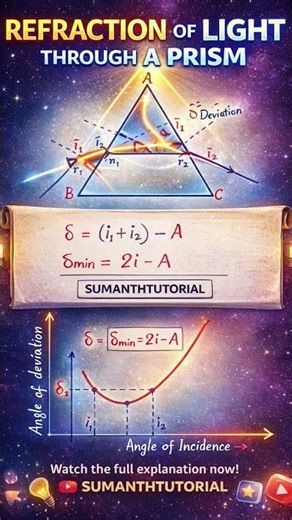 Refraction Through a Prism in 60 Seconds 🔺 | δmin Made Easy | SUMANTH TUTORIAL