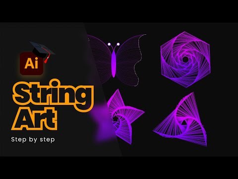 String Art Design Process step by step | Tutorial for beginners | Adobe Illustrator CC 2023