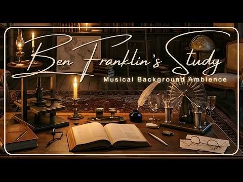 Ben Franklin's Study Ambience Background | Study Music | Work Concentration | Historical Rooms