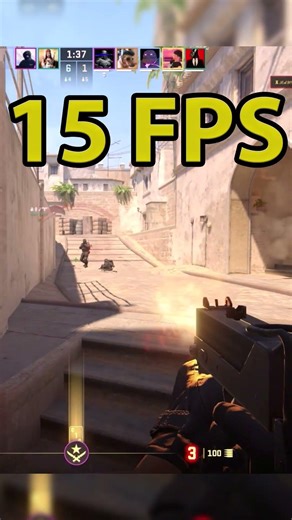 5 FPS vs 10 FPS vs 15 FPS vs 30 FPS vs 60 FPS CS2 #cs2 #csgo
