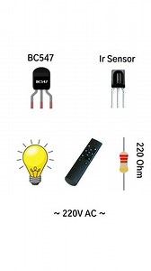Simple IR Sensor Light Switch Using BC547 #electronic #diy #shorts