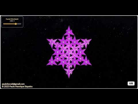 Estrela Merkaba fractal do mapa de Klein - Merkaba star fractal of Klein map