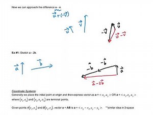 Calc 3 12.2 Notes: Vectors