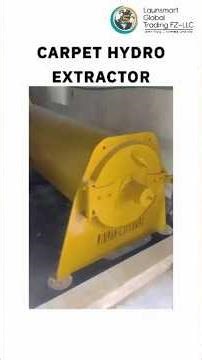 Carpet Hydro Extractor | Launmark | Joby KM | Laundry Man of India | Global Laundry Consultant