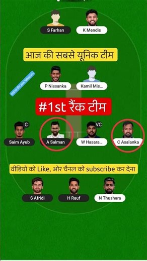 PAK VS SL T20 Dream11 Prediction | PAK VS SL Dream11 Team Of Today Match | 15th t20 | #dream11
