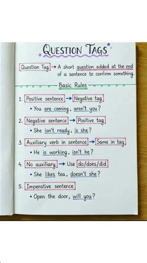 Question Tags in English | Easy Rules with Examples | Speak English Confidently#shortsviral #shorts