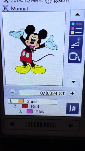 Mickey Mouse embroidery design avaliable on my Etsy LimeroEmbroidery #embroiderydesign #machineembroiderydesign #machineembroidery #disneylandembroidery #waltdisneyworld #embroiderymachine #mickeymouse #mickeyfriendsstaytrue #minniemouse