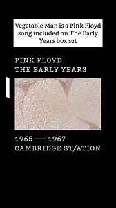 Vegetable Man was written by Syd Barrett and recorded in 1967. The track was considered for Pink Floyd's A Saucerful Of Secrets but went unreleased until 2016 when it was released on The Early Years box set. #PinkFloyd #AltMusic #VegetableMan #TheEarlyYears | Pink Floyd