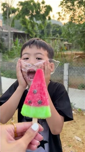 The challenge: Eating watermelon ice cream and Celano ice cream with chili peppers while closed e...