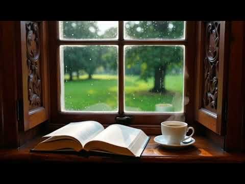2 Hours of Cozy Rain in Library Ambience | Relax, Study & Read with Rain Sounds