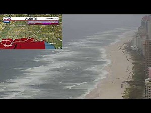 Live view of Orange Beach Alabama as tropical weather approaches