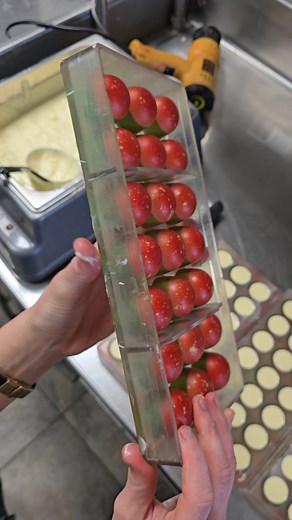 800 molds deep into the holidays already. Everything is hand tempered in melters, hand shelled, and hand filled & capped like shown. No machines doing the work...yet. its repetitive and a little exhausting, but I feel so so so lucky to be able to do something I love and work with my hands. Truly at peace during this process and I find it therapeutic. I've always been someone who needs to keep their hands moving and creative juices flowing...so I couldn't ask for anything else. Once we expand to 