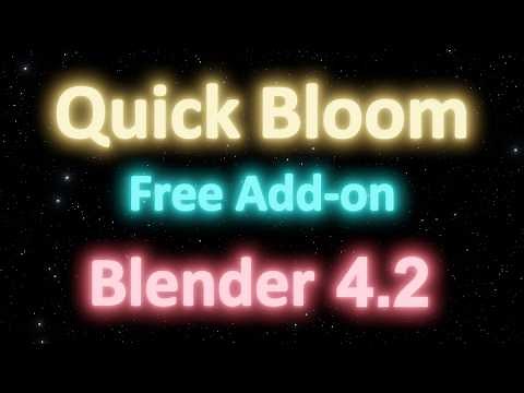 Free Add-on For Bloom Effect: Quick Bloom | Blender Tutorial For Colored Bloom & Blur In Compositor